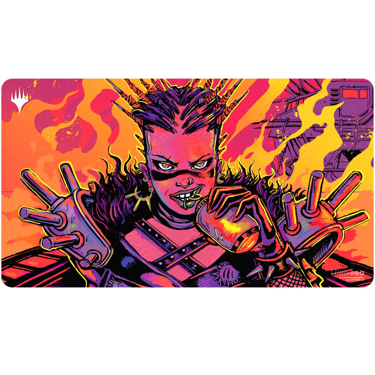 Aetherdrift Playmat Borderless Racer 4 for MtG