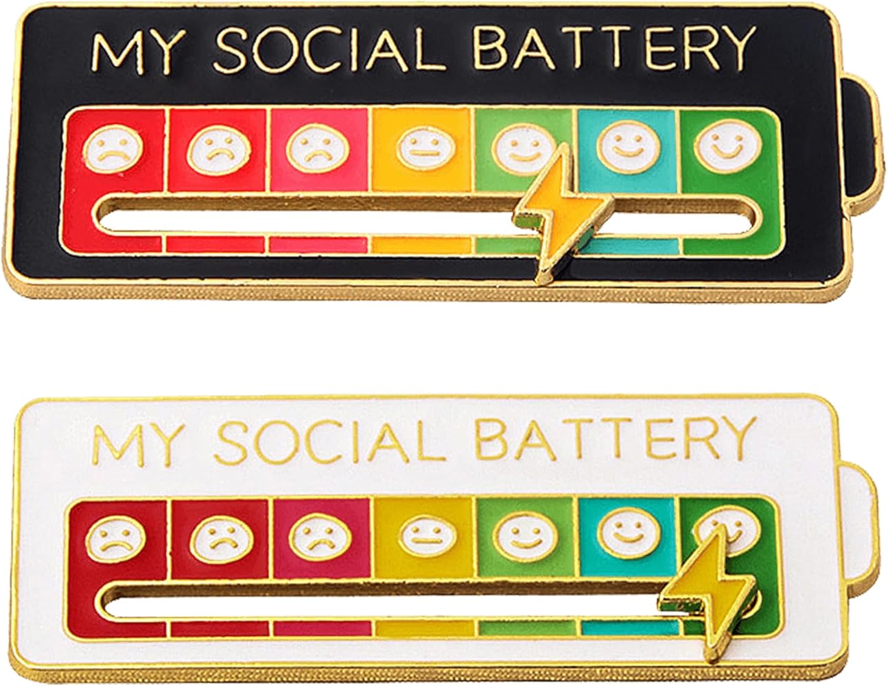 Social Battery Enamel Pin