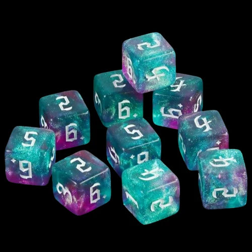 Translucent Glittery D6s