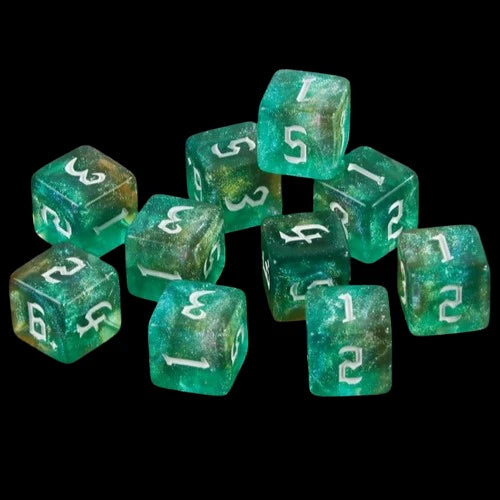 Translucent Glittery D6s